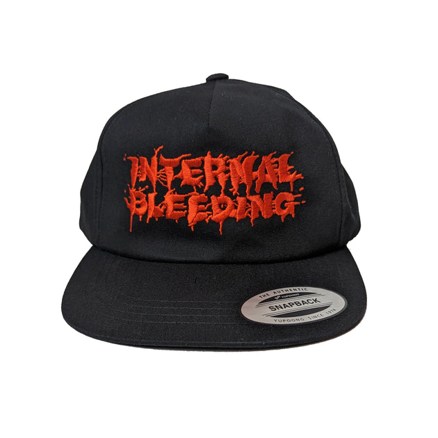 Internal Bleeding - Red Logo snapback hat – Night Shift Merch