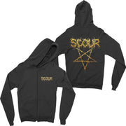 Scour - Pentagram zip-up hoodie