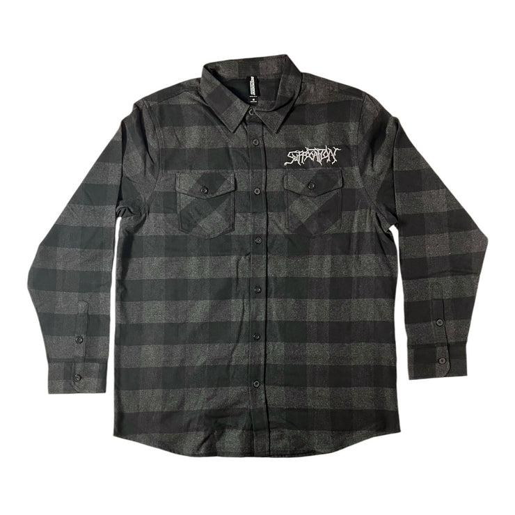 Suffocation - Silver Logo flannel