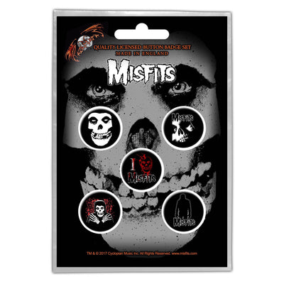 Misfits - Skull button pack