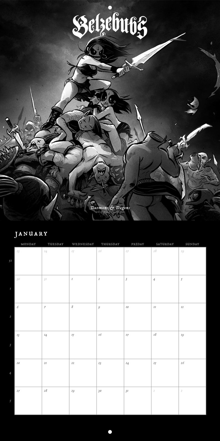 Belzebubs - Daemons & Dagons 2025 wall calendar